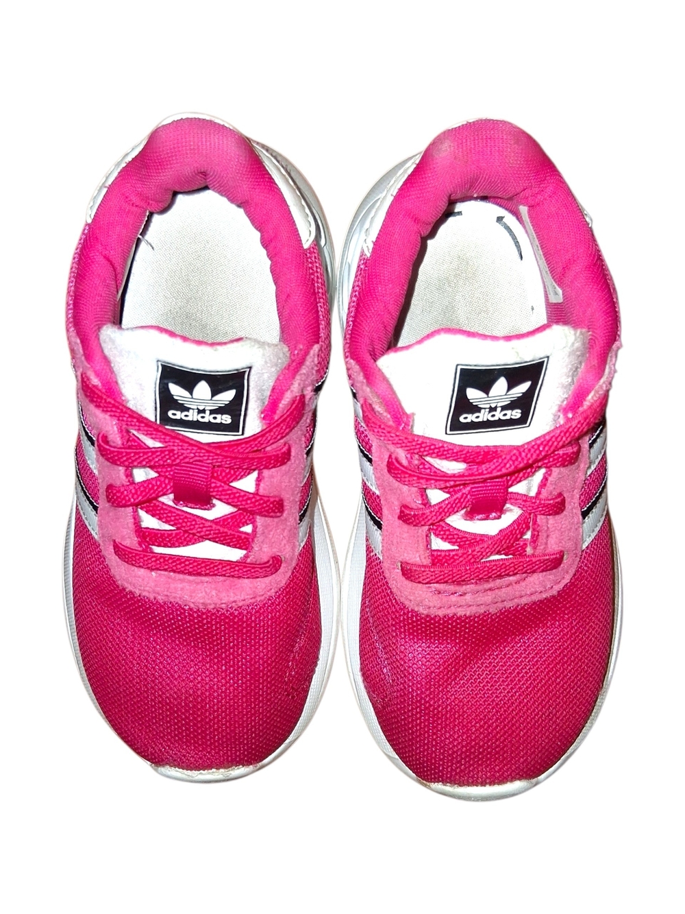 Adidas Originals LA Trainer Lite Toddler Sneakers Girls Size 8K Red White Three